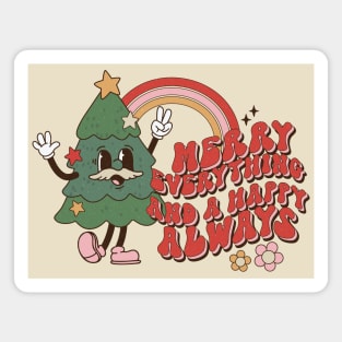 Retro Funny Merry Everything Christmas Magnet